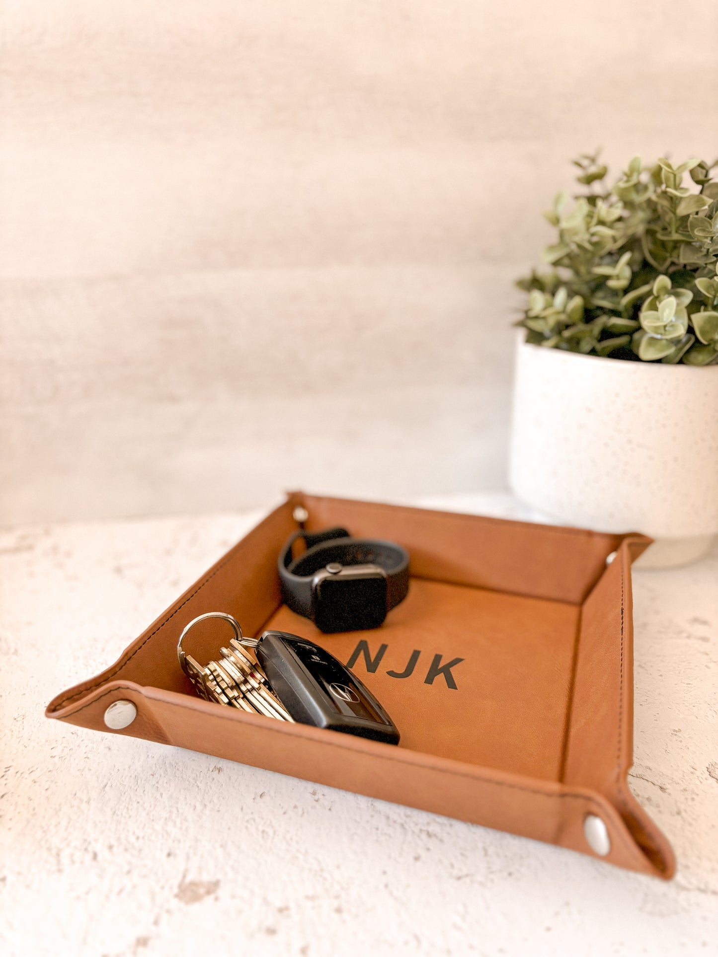Leatherette Valet Catch All Tray