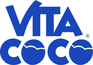 Vita Coco logo with blue text on a white background