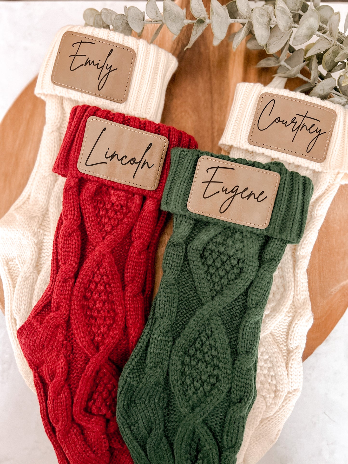 Personalized Knit Christmas Stocking