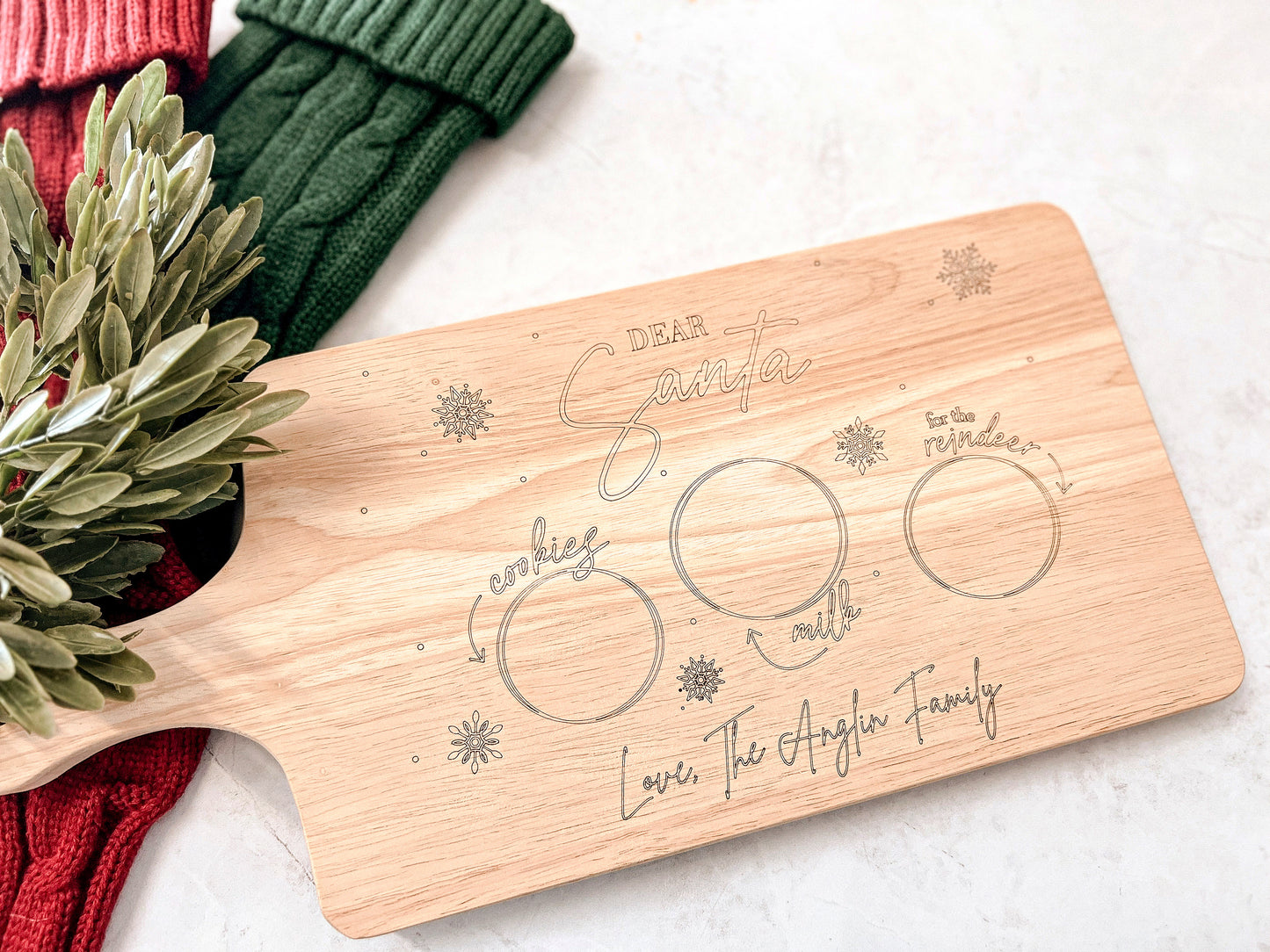 Custom Engraved Santa Tray Board
