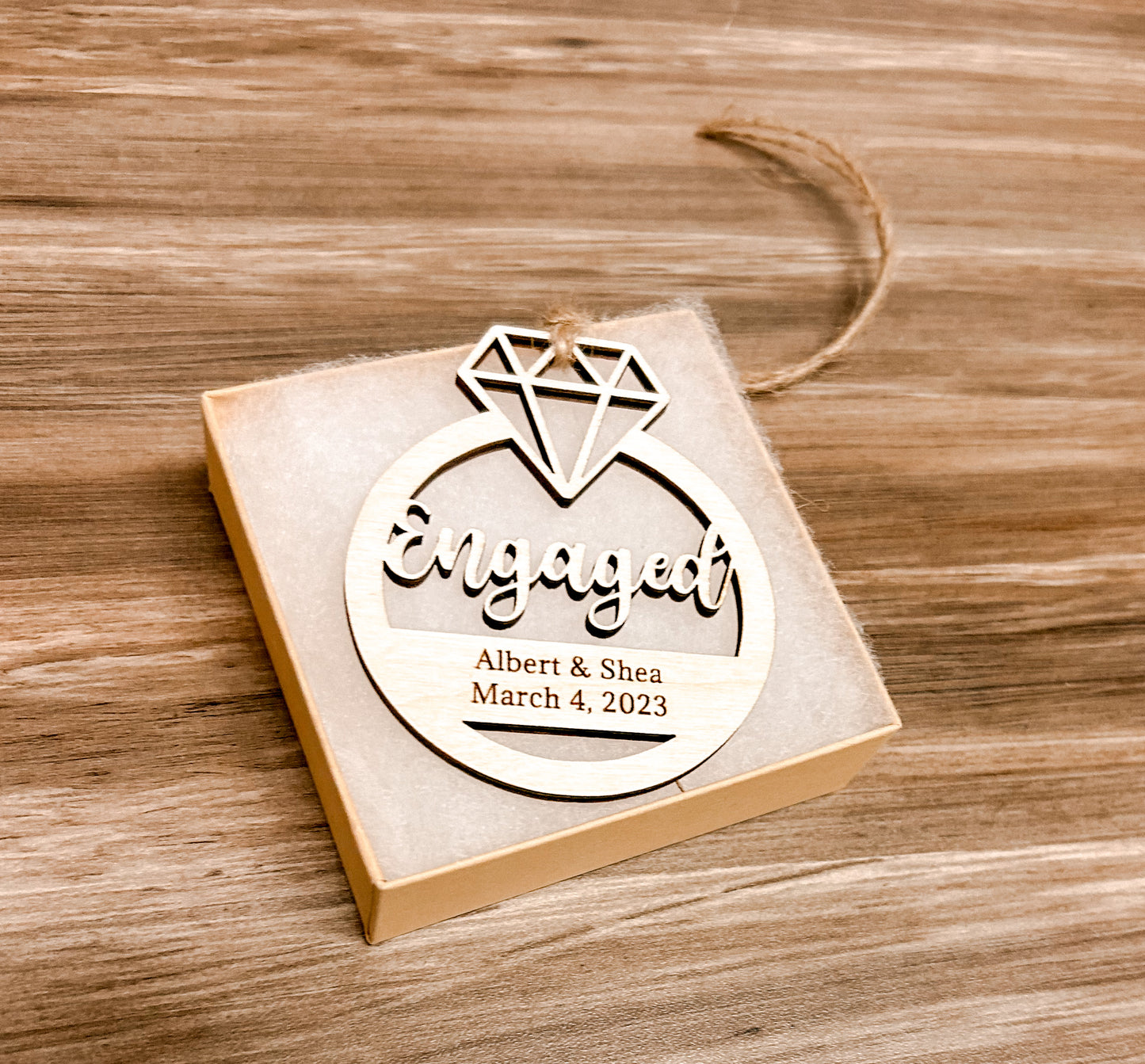 Just Engaged Wedding Ornament