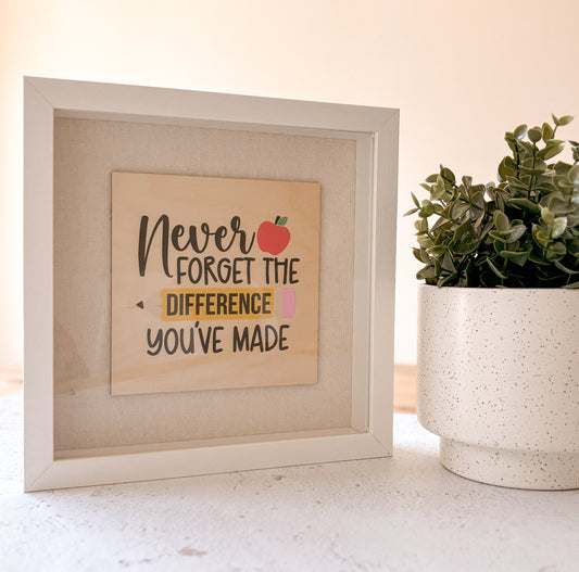 Teacher Appreciation Keepsake Frame