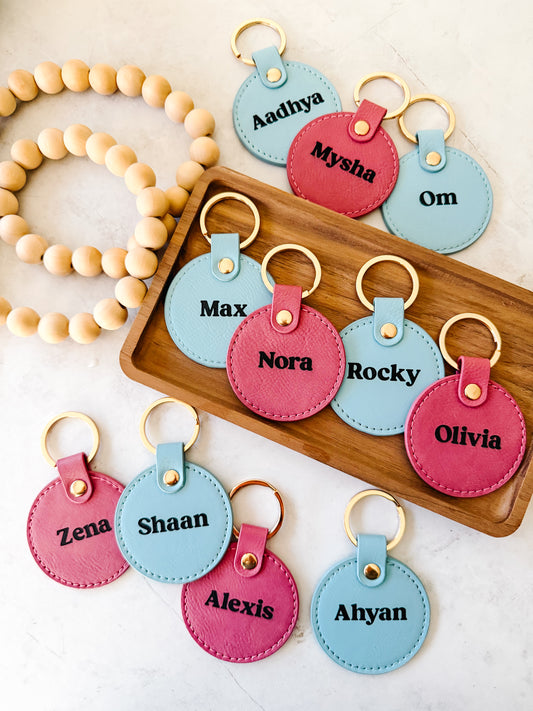 Leatherette Kids Keychain