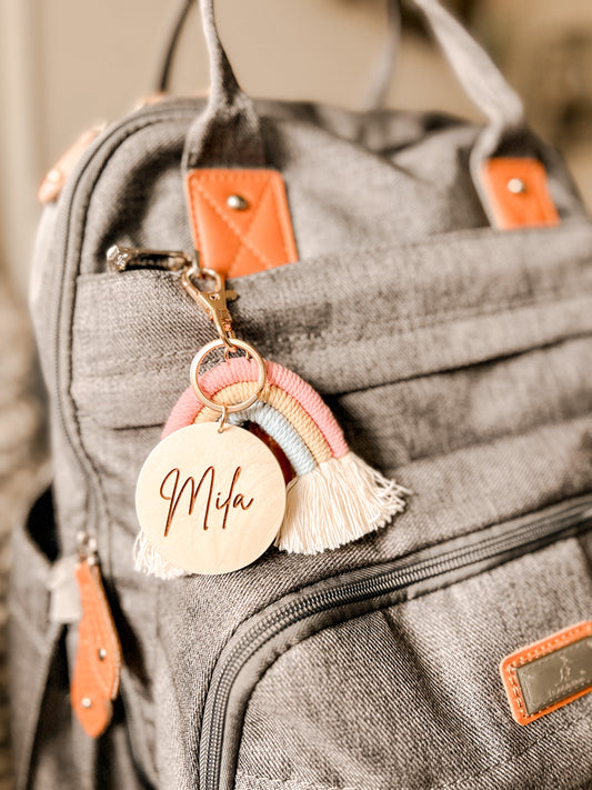 Personalized Rainbow Keychain