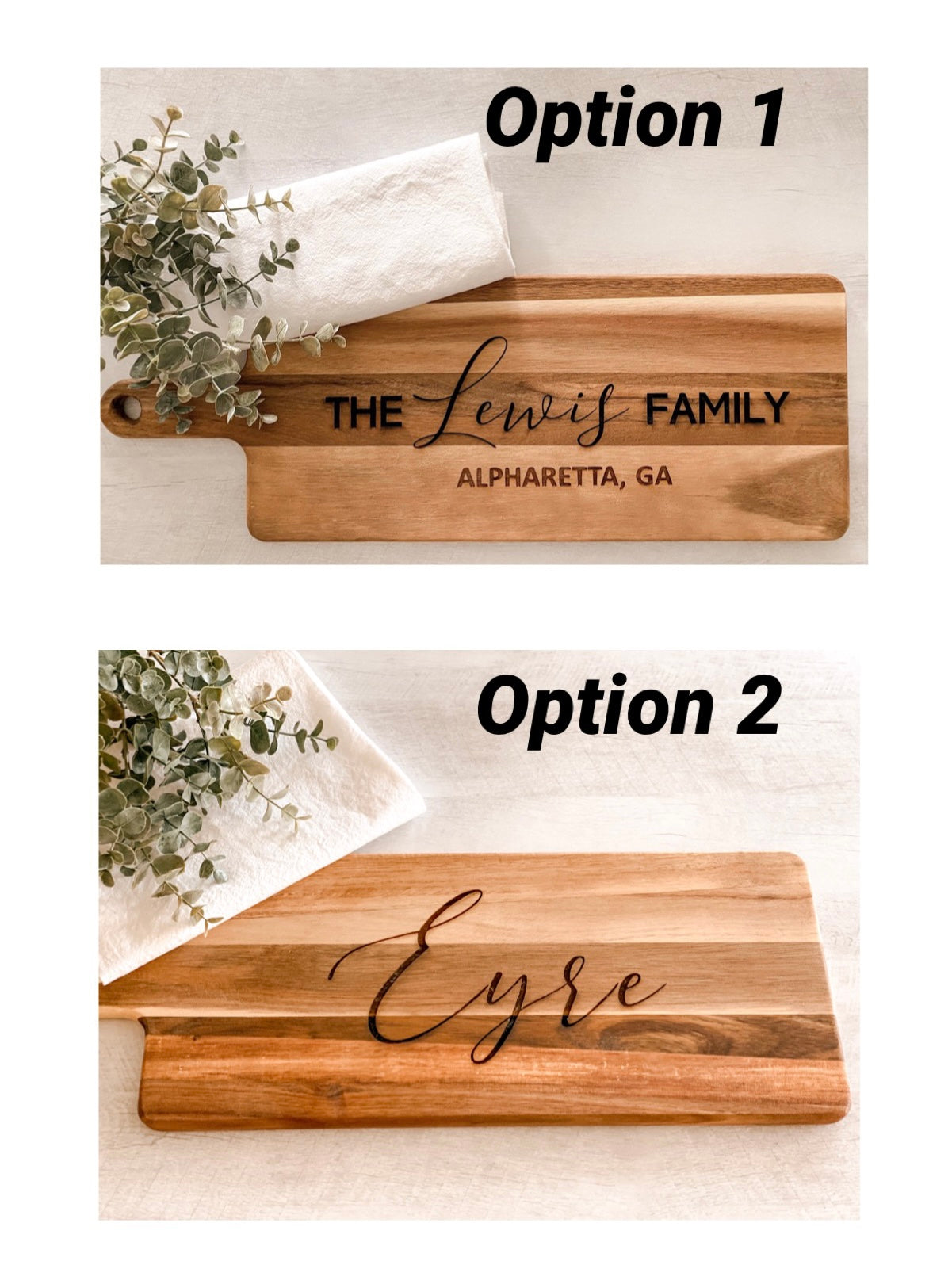 Custom Acacia Wood Board
