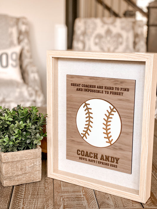 Coach Gift Keepsake Frame