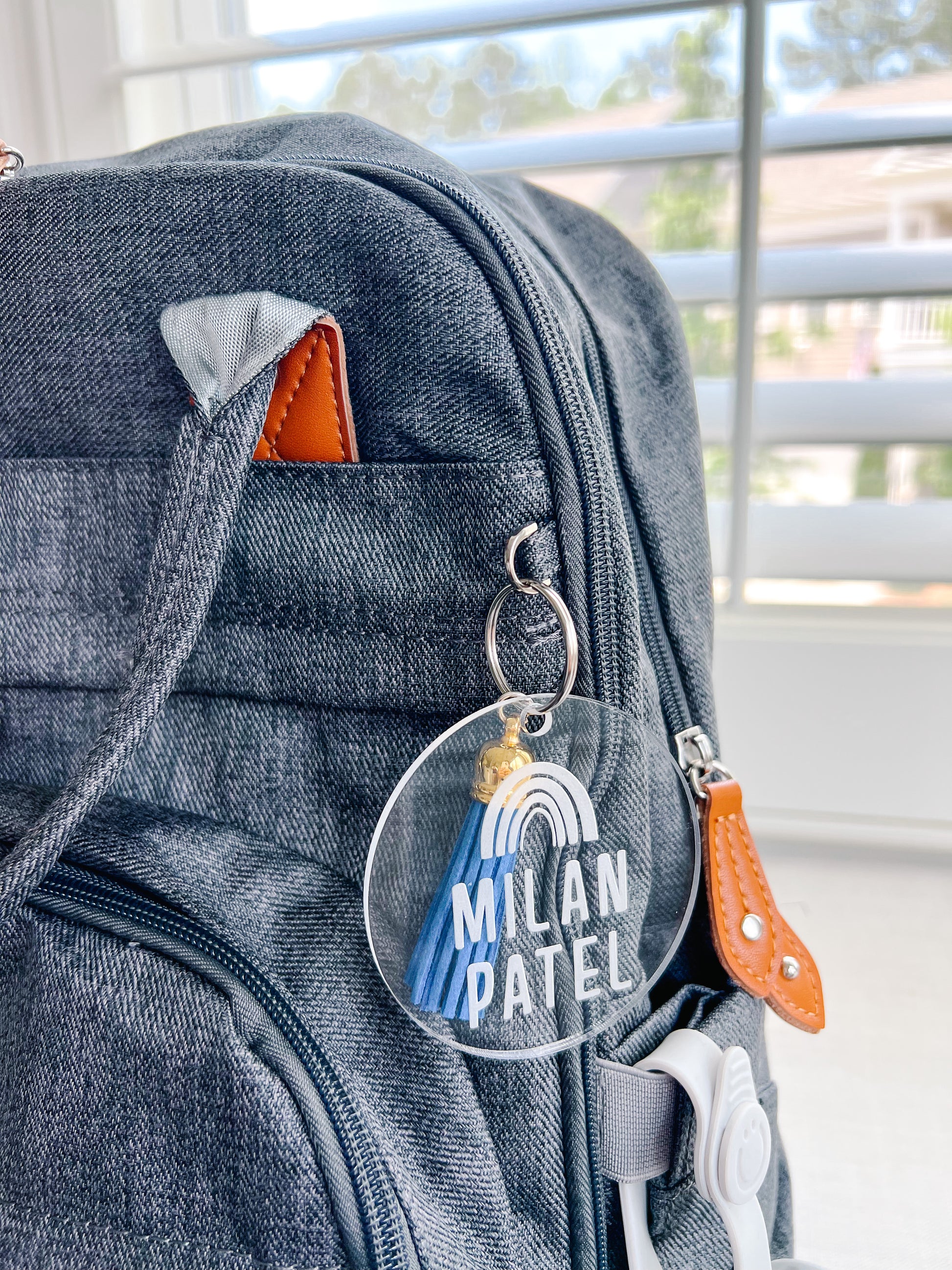 bag tag on mini backpack Backpack Bag Tag