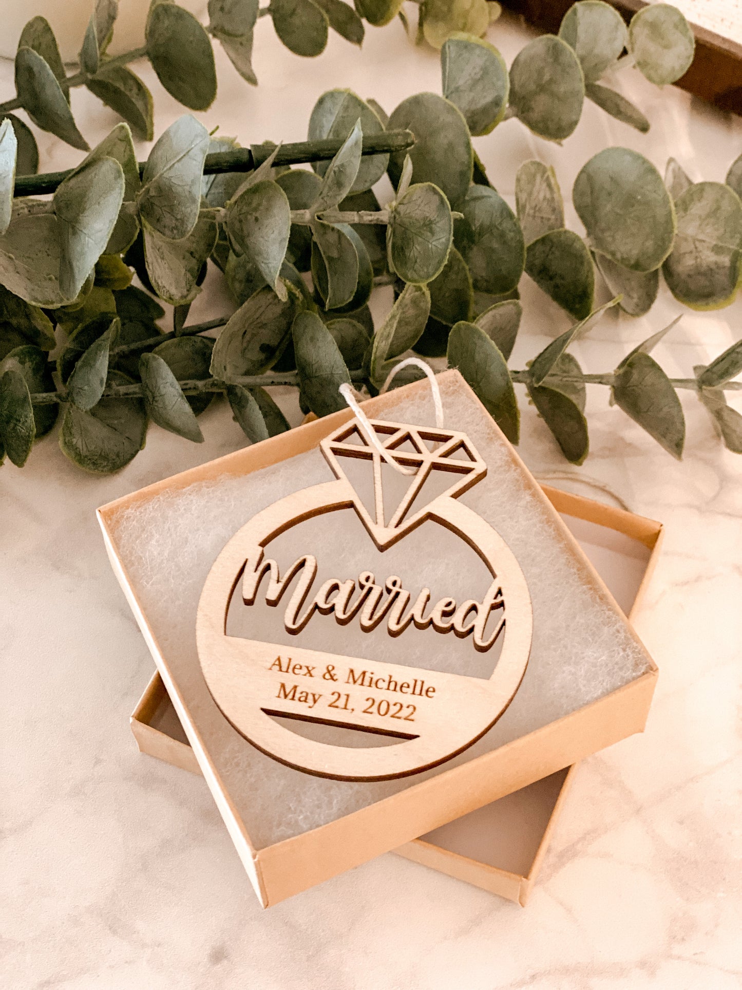 Just Married Wedding Ornament