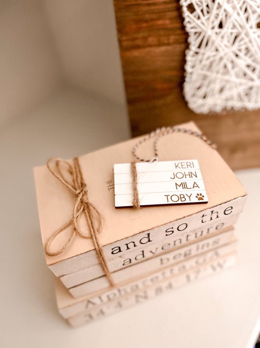 Book Stack Personalized Ornament