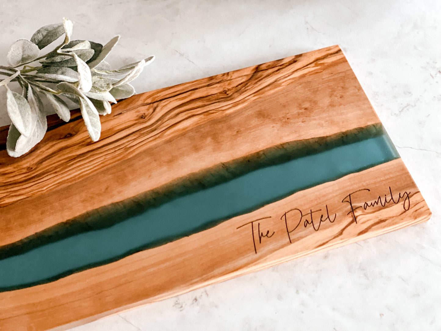 Olive Wood + Resin Charcuterie Board